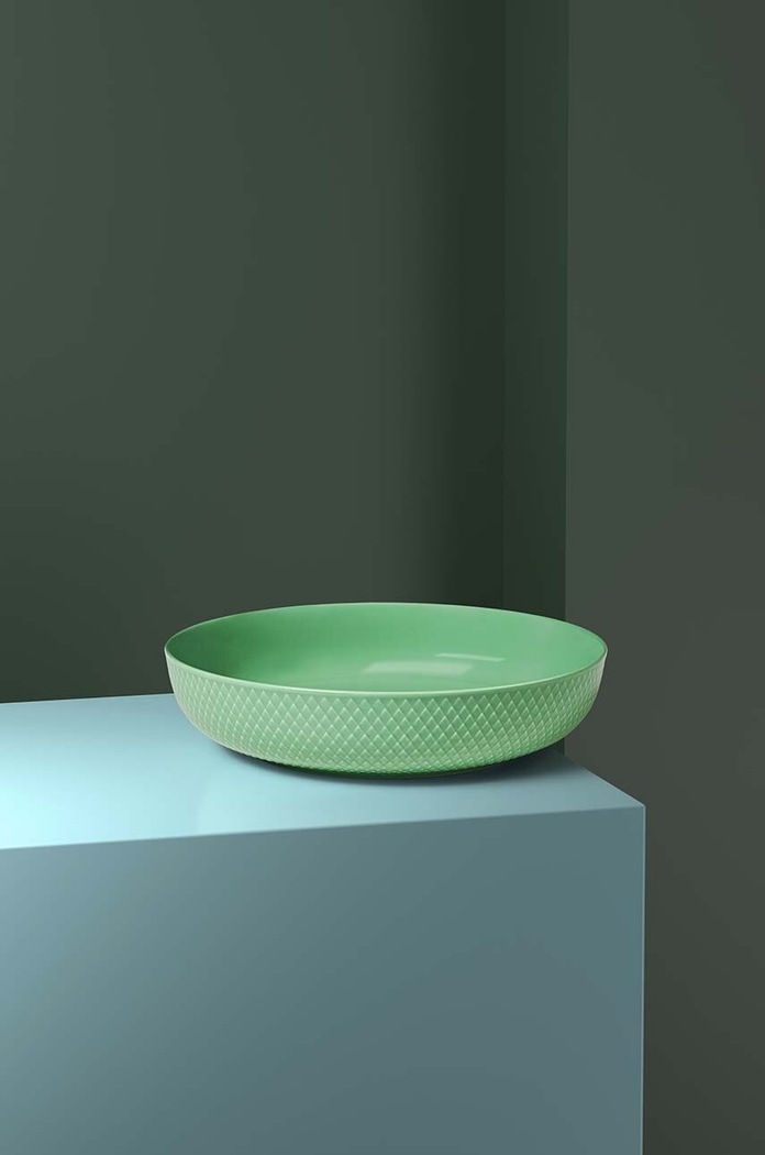 Castron de servire Rhombe Lyngby Porcelæn 201919 turcoaz