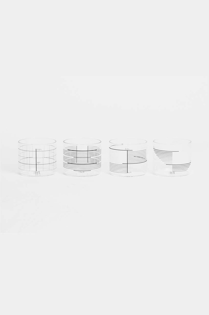 Tre Product set de pahare Mix 200 ml 4-pack transparent GMX84GB