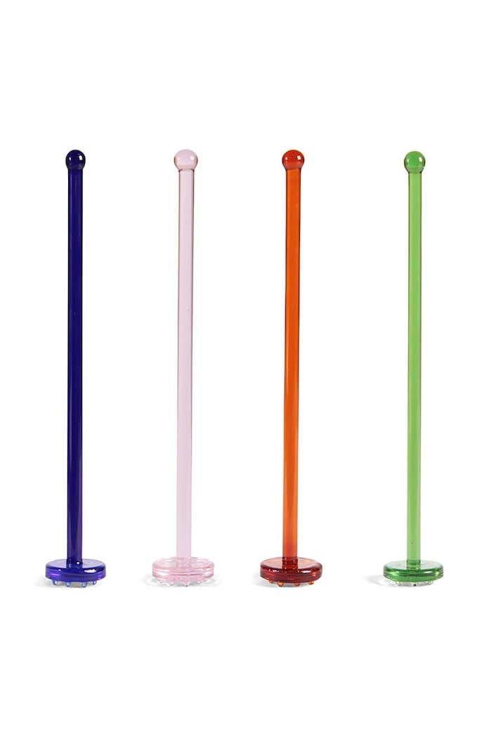 &k amsterdam agitatori per cocktail pacco da 4 multicolore 2174.04