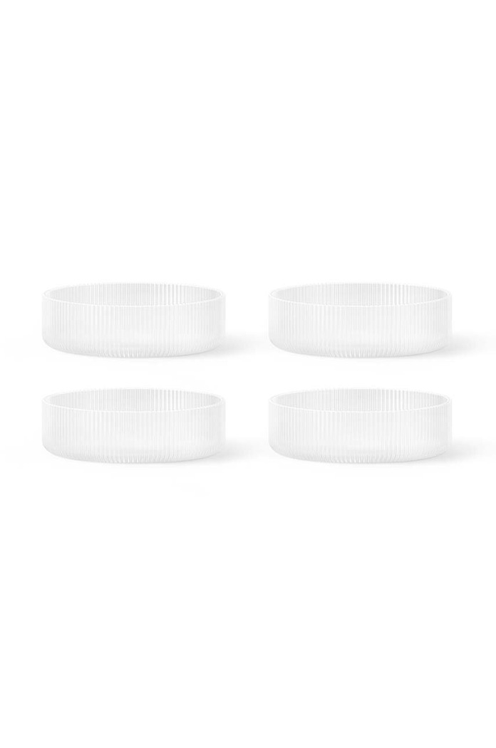 ferm LIVING set de boluri Ripple Serving Bowls 4-pack alb 1104269325