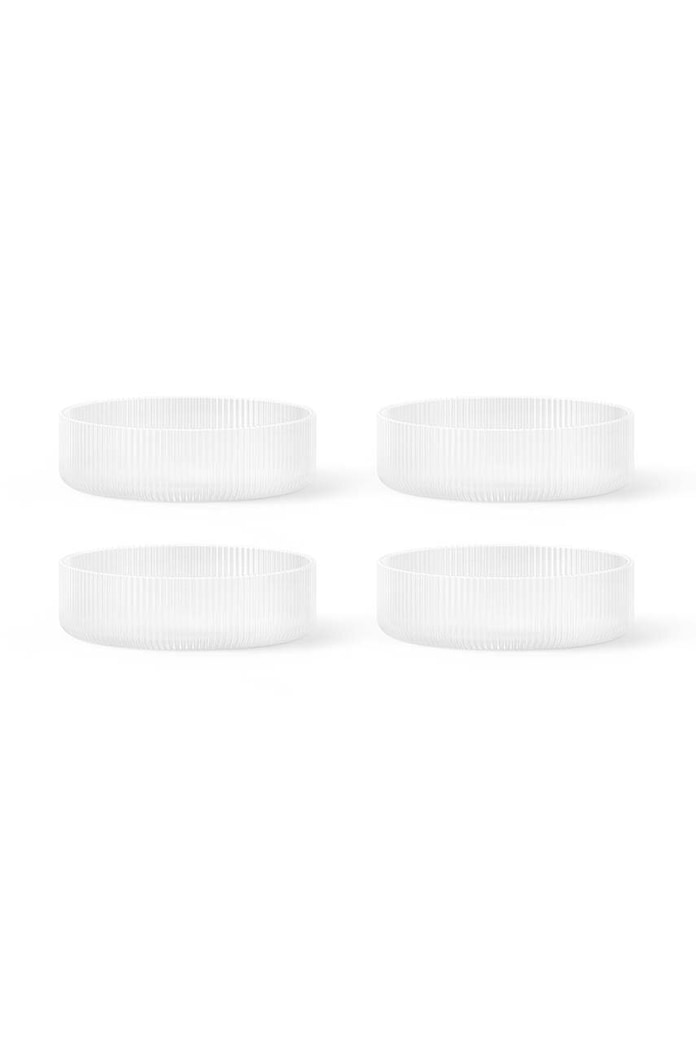ferm LIVING set de boluri Ripple Serving Bowls 4-pack alb 1104269325