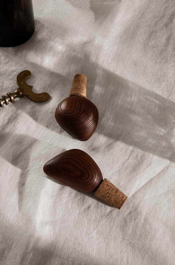 Аксессуары Винная пробка ferm LIVING Cairn Wine Stoppers 2 шт 1104266297 коричневый