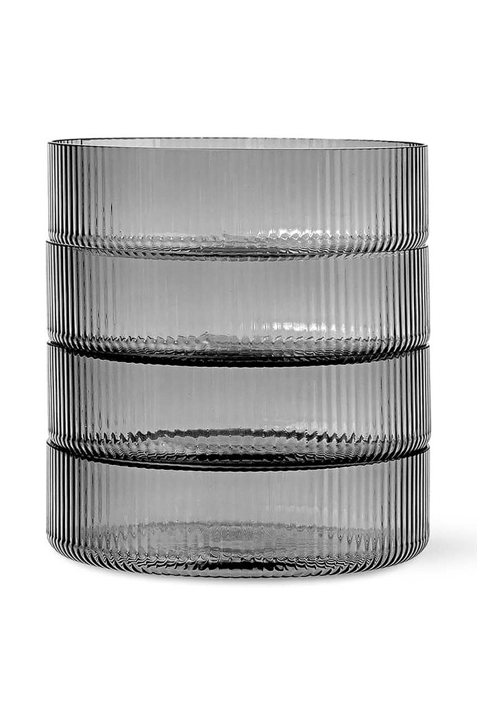 Sada misek ferm LIVING Ripple Serving Bowls 4-pack 1104266336 šedá AA00