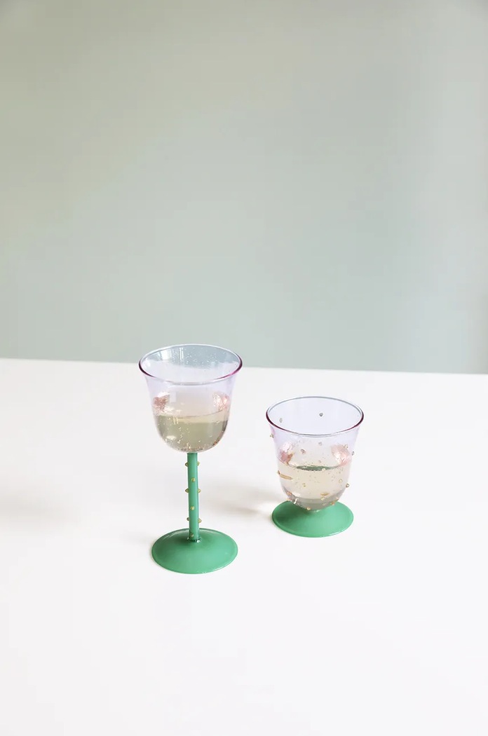 Kuhinja in bar Komplet kozarcev za vino &k amsterdam glass dot purple 200 ml 2-pack 358.06 pisana