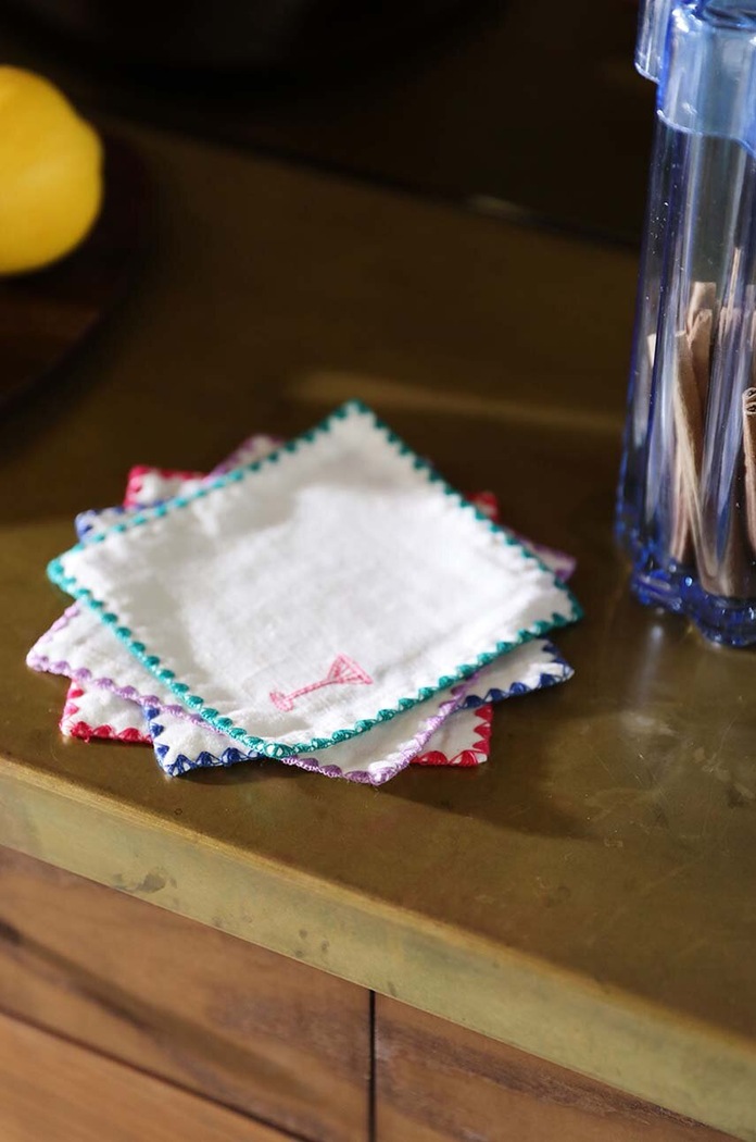 Sada koktejlových obrúskov &k amsterdam Napkin Cocktail Zigzag 4-pak 6044.02