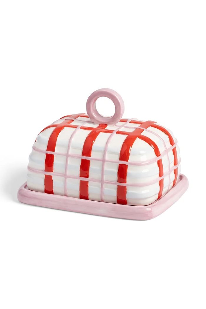 &k amsterdam Vas pentru unt Plaid Pink multicolor 2839.02