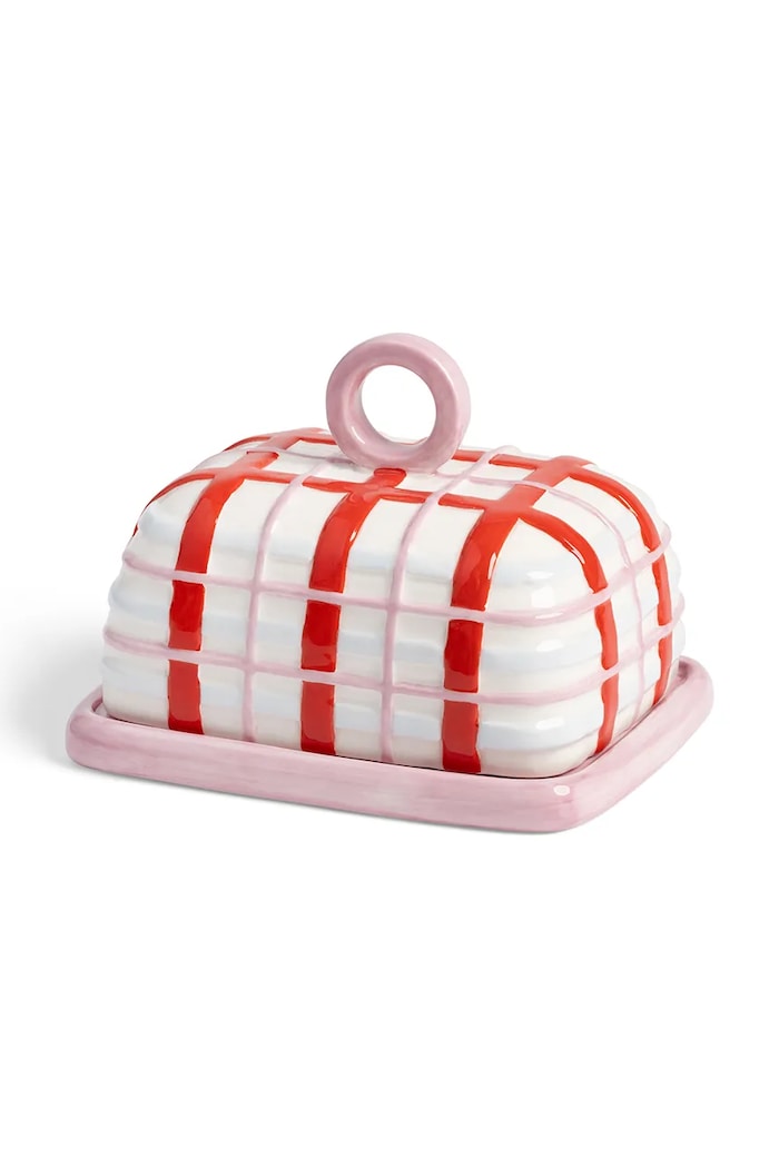 &k amsterdam vas pentru unt Plaid Pink multicolor 2839.02