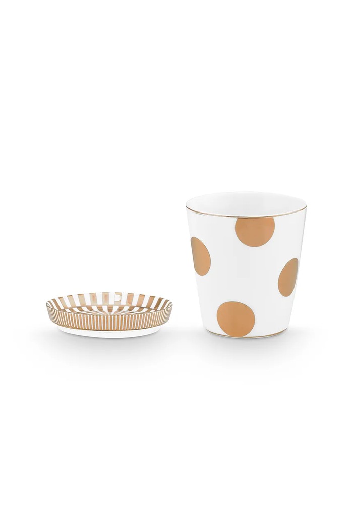 Pip Studio Ceașcă și farfurioară Tip Dot Delight 290 ml 2-pack multicolor 51.002.493