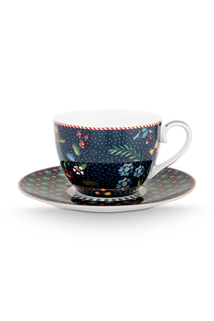 Pip Studio set de cești și farfurioare Berry Blues 280 ml 2-pack 51.004.197 multicolor AA00