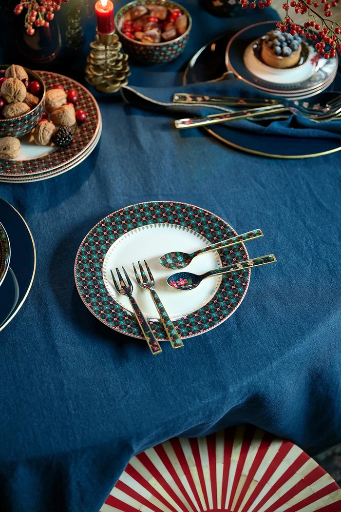 Pip Studio zestaw łyżeczek Enamelled Berry Blues 4-pack multicolor 51.060.025