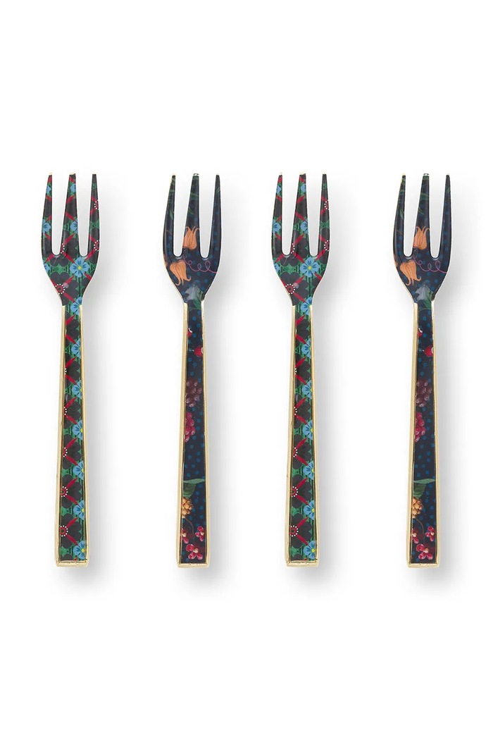 Pip Studio set de furculițe pentru desert Enamelled Berry Blues 4-pack multicolor 51.060.026