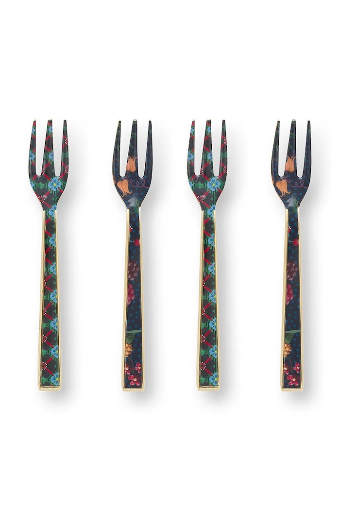 Pip Studio set de furculițe pentru desert Enamelled Berry Blues 4-pack multicolor 51.060.026