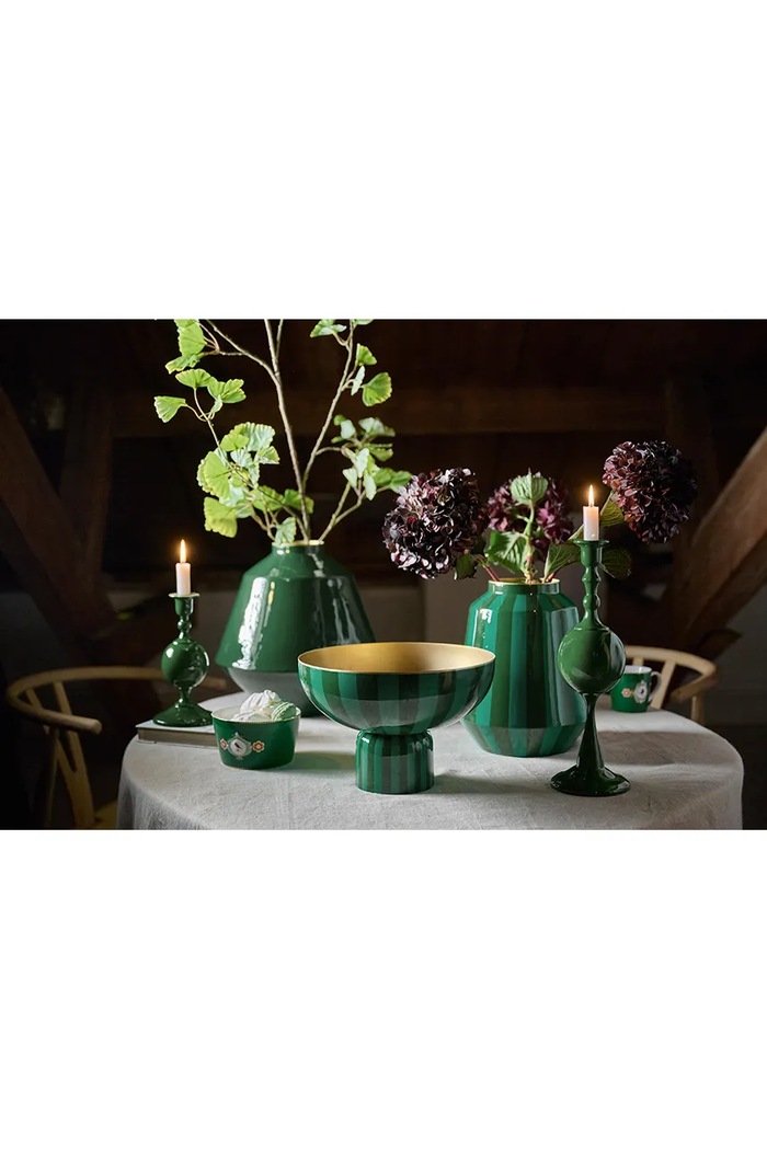 Bol decorativ Stripes Green Pip Studio 51.075.053 verde