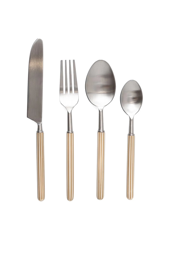 Calma House komplet sztućców Mango 4-pack beżowy MANGO.C22.CRU