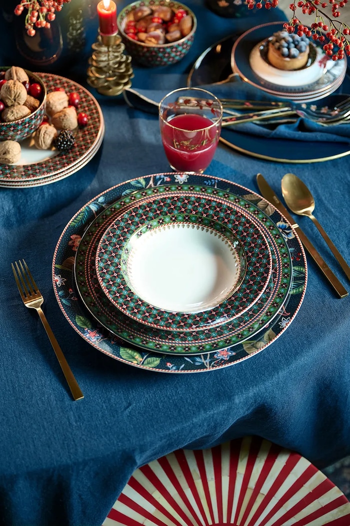 Pip Studio set de farfurii plate Berry Blues Blue 32 cm 2-pack multicolor 51.001.485
