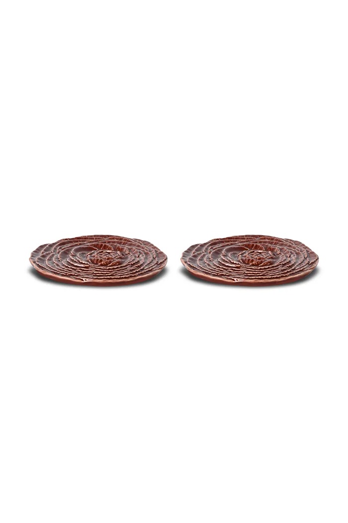 Sada dezertných tanierov Byon Coaster Veggie 10 cm 2-pak burgundské 5283909106