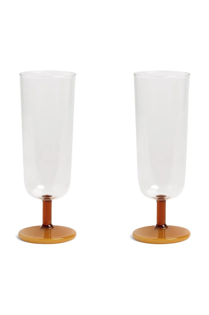 &k amsterdam set de pahare de șampanie mingle amber 250 ml 2-pack multicolor 354.09