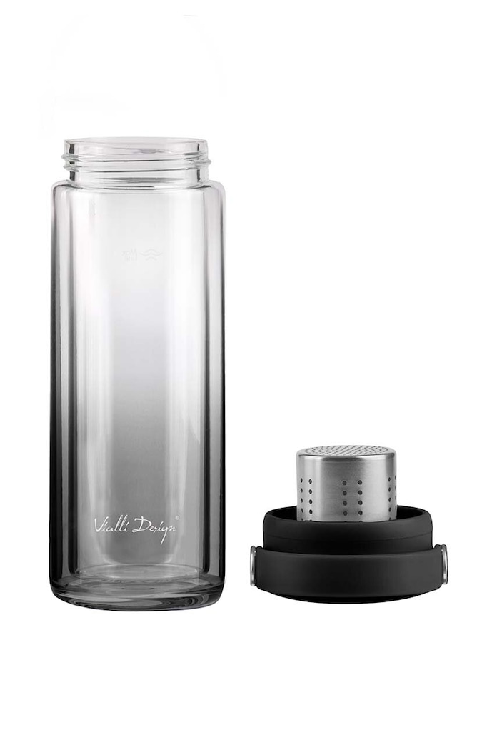 Bucătărie și bar Vialli Design sticlă de ceai Fuori 350 ml 30176 negru