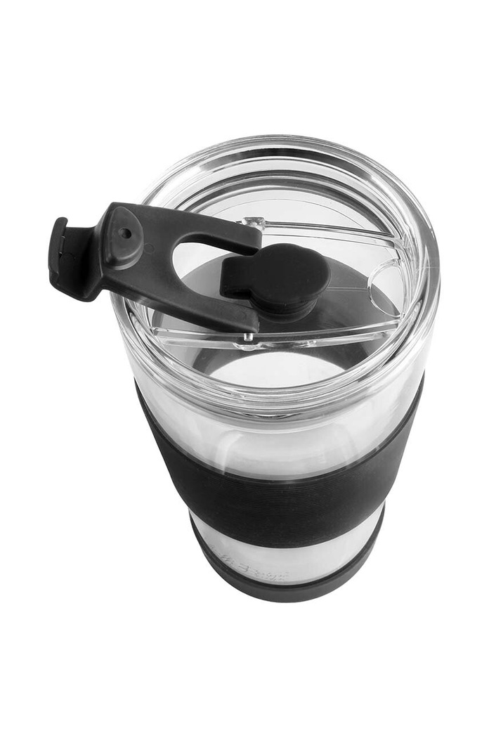 Akcesoria Vialli Design kubek termiczny ze słomką Fuori 600 ml 30374. czarny