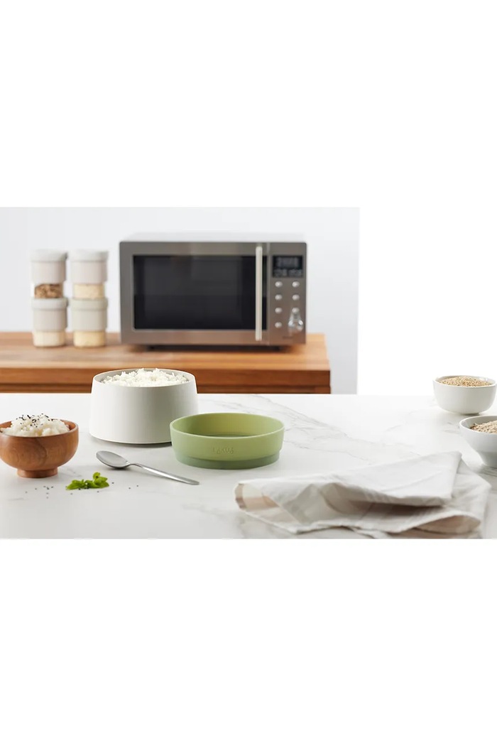 Bucătărie și bar Lekue vas pentru microunde pentru prepararea orezului și a terciului Quick Quinoa & Rice Cooker 887864 verde