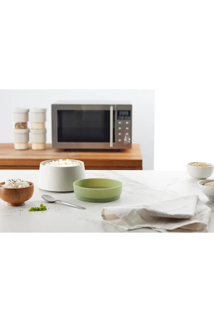 Bucătărie și bar Lekue vas pentru microunde pentru prepararea orezului și a terciului Quick Quinoa & Rice Cooker 887864 verde