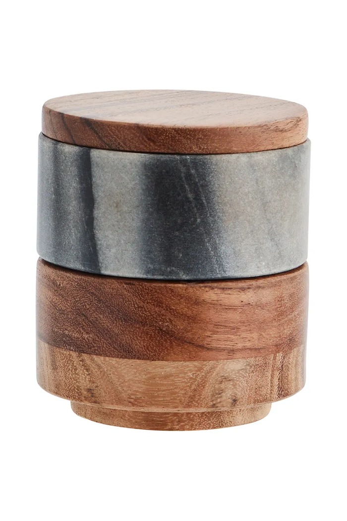 Posude za začine s poklopcem Madam Stoltz Marble 2-pack šarena KT27536.GRY