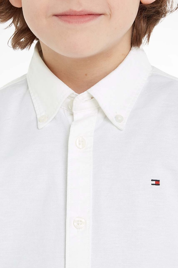 Παιδικό πουκάμισο Tommy Hilfiger KB0KB06964.NOS λευκό