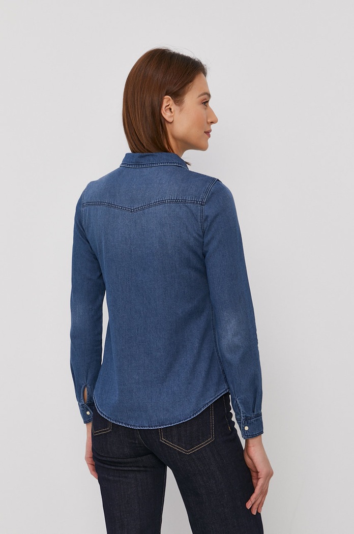 Odzież Vero Moda Koszula bawełniana 10209106 niebieski
