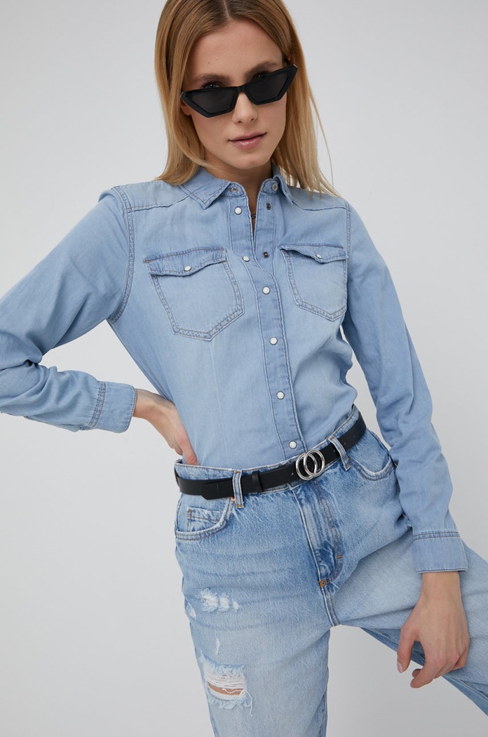 Only koszula bawełniana 15236387.LightBlueD niebieski AA00