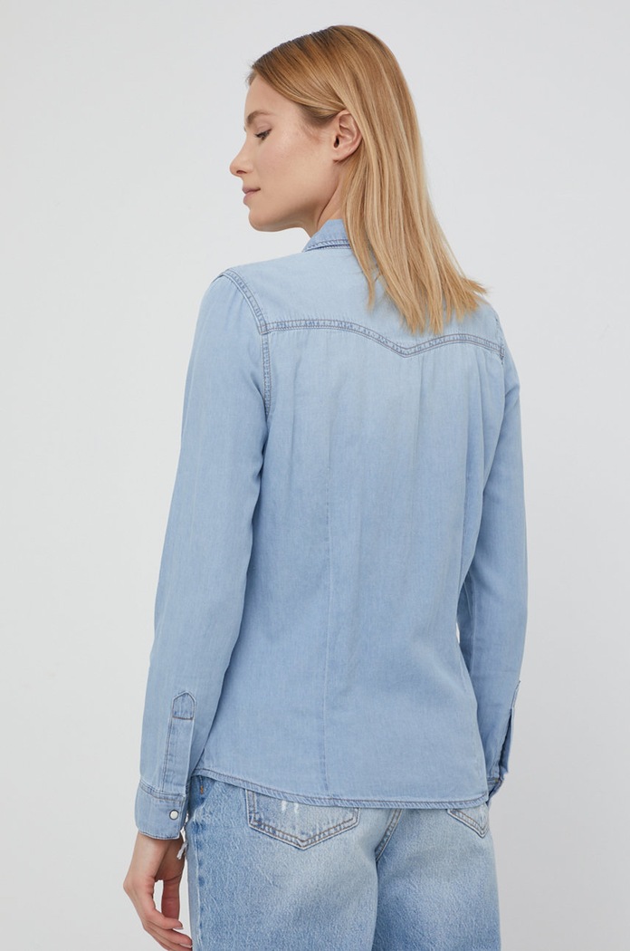 Odzież Only koszula bawełniana 15236387.LightBlueD niebieski