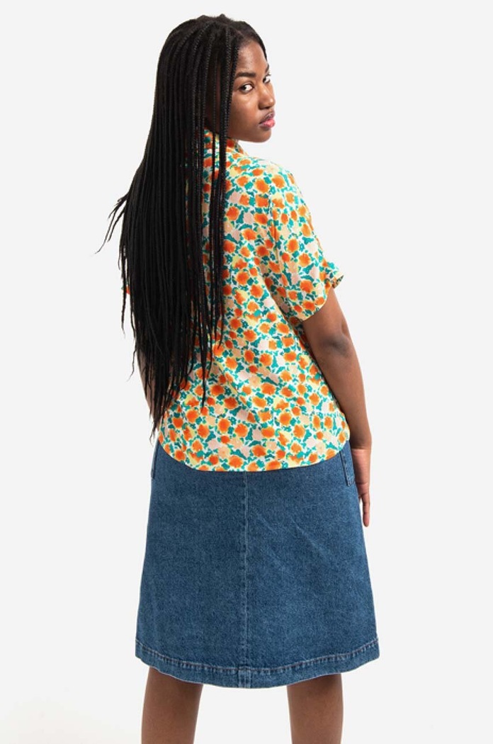 Odzież A.P.C. koszula Chemise Zoe VIAIN.F12504 pomarańczowy