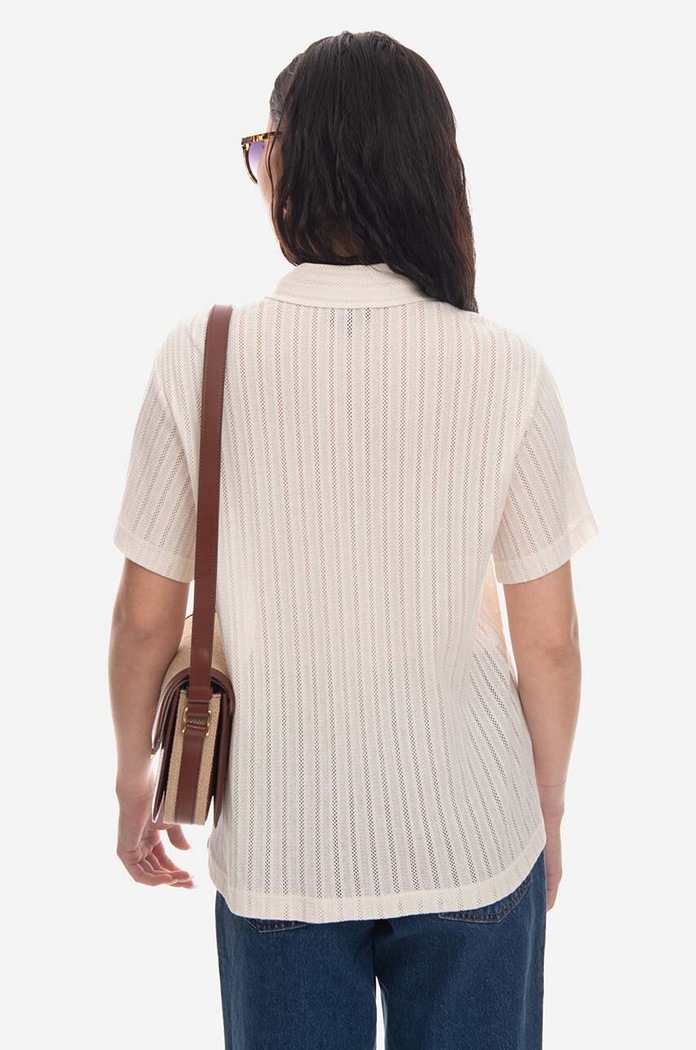 Odzież A.P.C. Koszula bawełniana COGDD.F12557 beżowy
