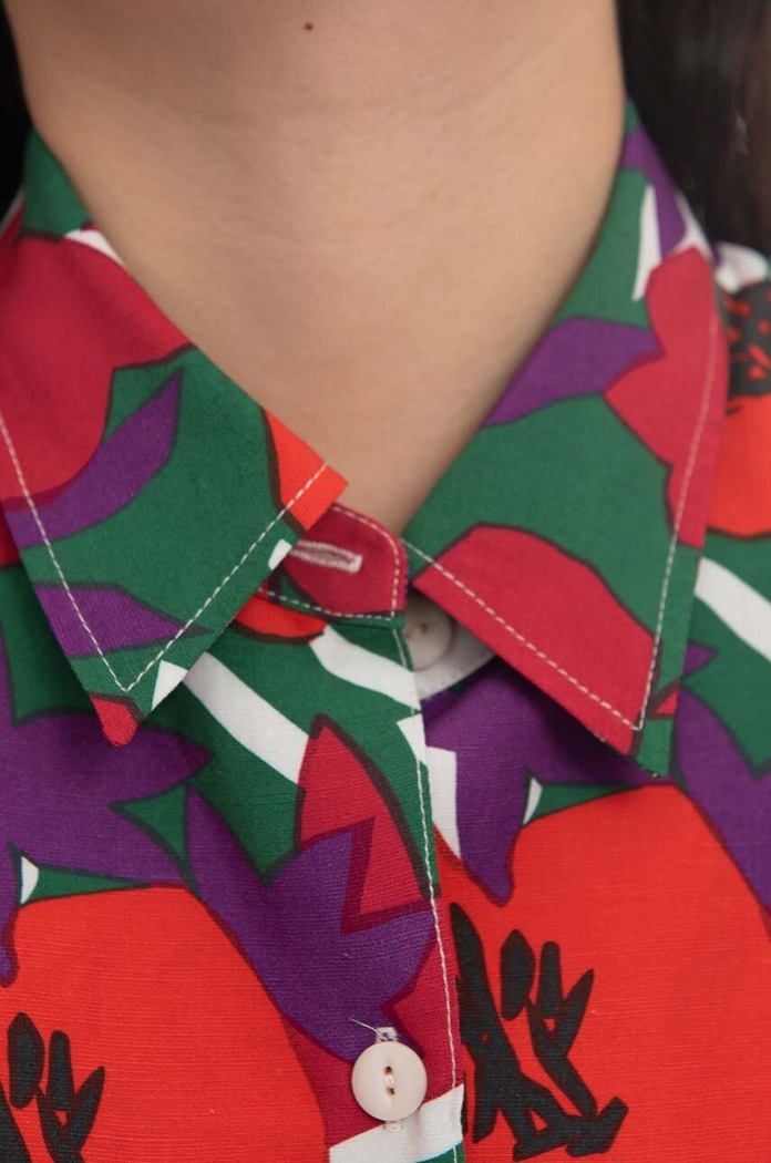 Oblečenie Košeľa s prímesou ľanu A.P.C. Chemise Zoe VIAJQ.F12504 viacfarebná
