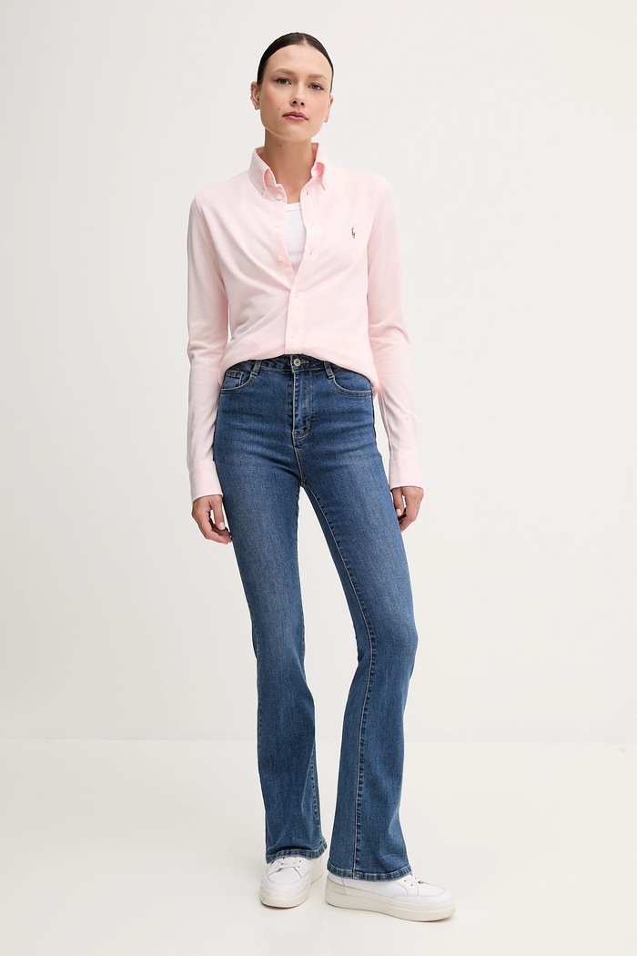 Polo Ralph Lauren рубашка оксфорд из хлопка для женщин 211924258 розовый SS26