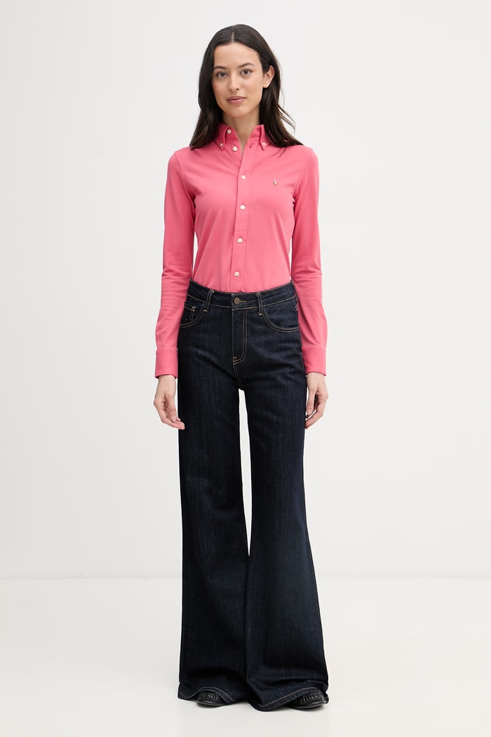 Polo Ralph Lauren košeľa oxford dámska bavlnená 211924258 ružová SS26
