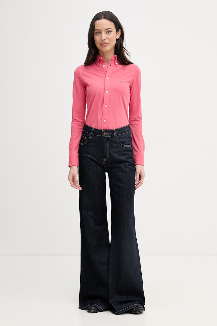 Polo Ralph Lauren košeľa oxford dámska bavlnená 211924258 ružová SS26