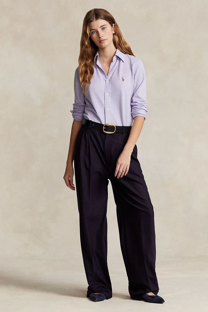 Odzież Polo Ralph Lauren koszula oxford damska bawełniana 211924258 fioletowy