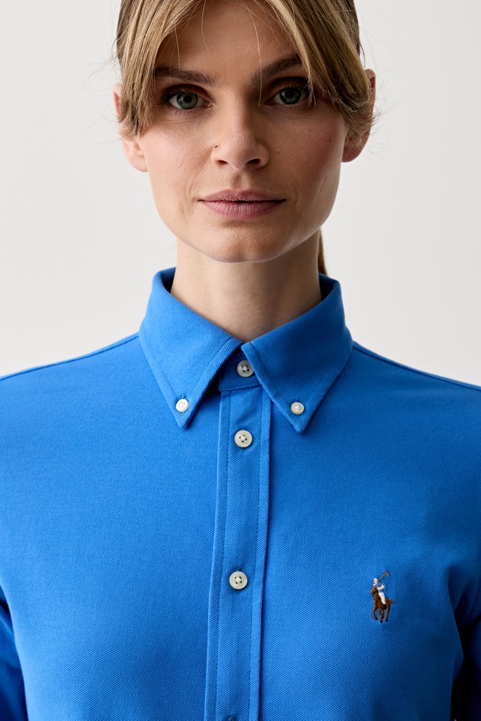 Polo Ralph Lauren πουκάμισο oxford γυναικείο βαμβακερό μπλε 211924258