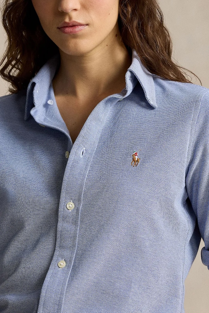 Polo Ralph Lauren košeľa oxford dámska bavlnená modrá 211924258