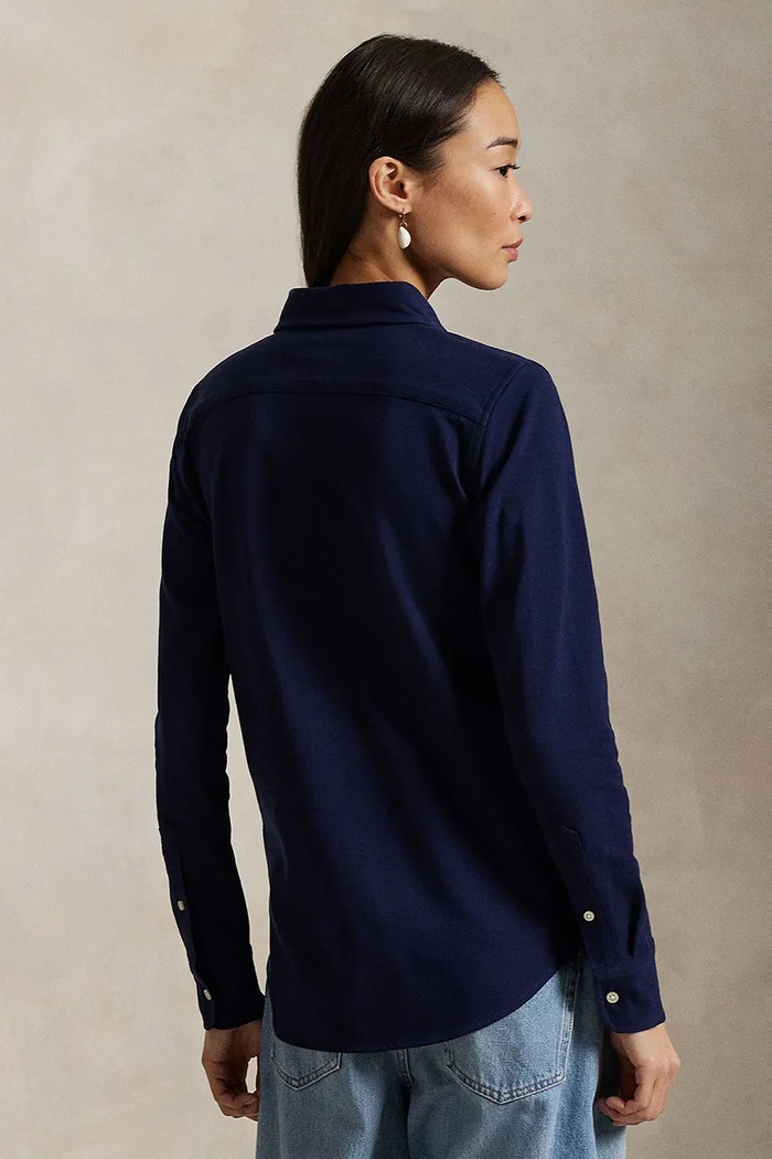Polo Ralph Lauren Oxfordská košile dámská bavlněná 211924258 námořnická modř SS26