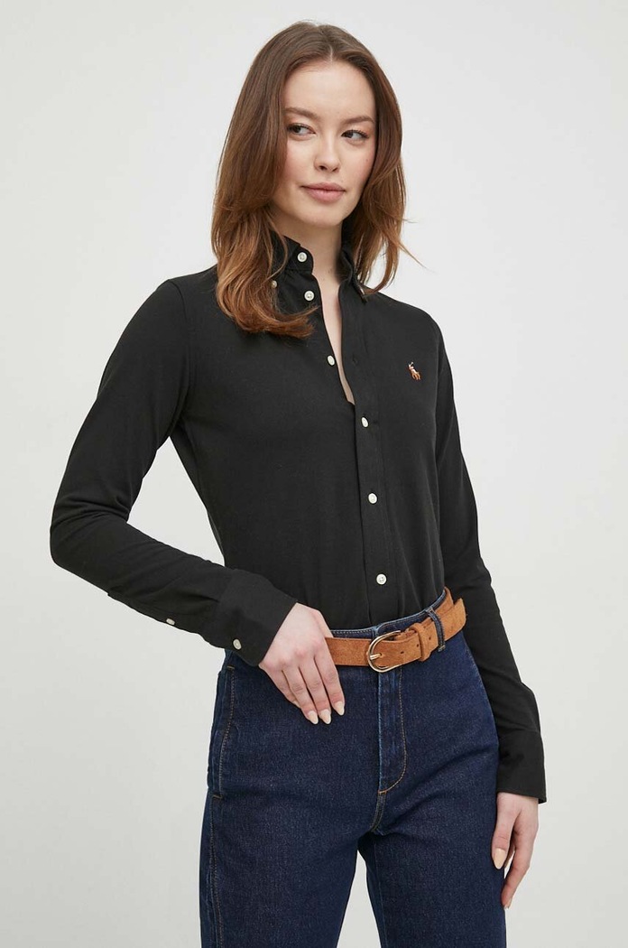 Polo Ralph Lauren koszula oxford damska bawełniana czarny 211924258