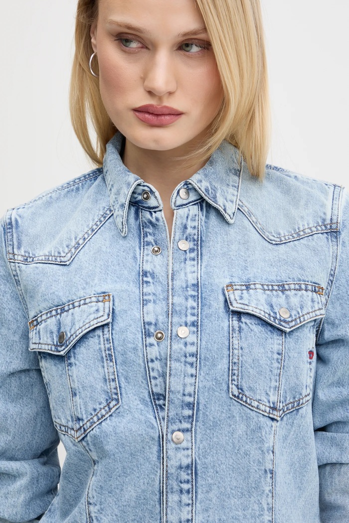 Дънкова риза Diesel DE-WAVES SHIRT A09966.068KC син