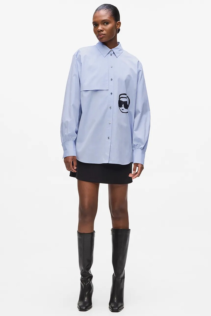 Karl Lagerfeld cămașă IKON albastru A4W11025