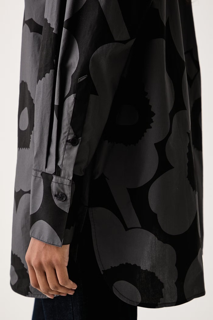 Cămașă pentru femei din bumbac Marimekko 094724 negru