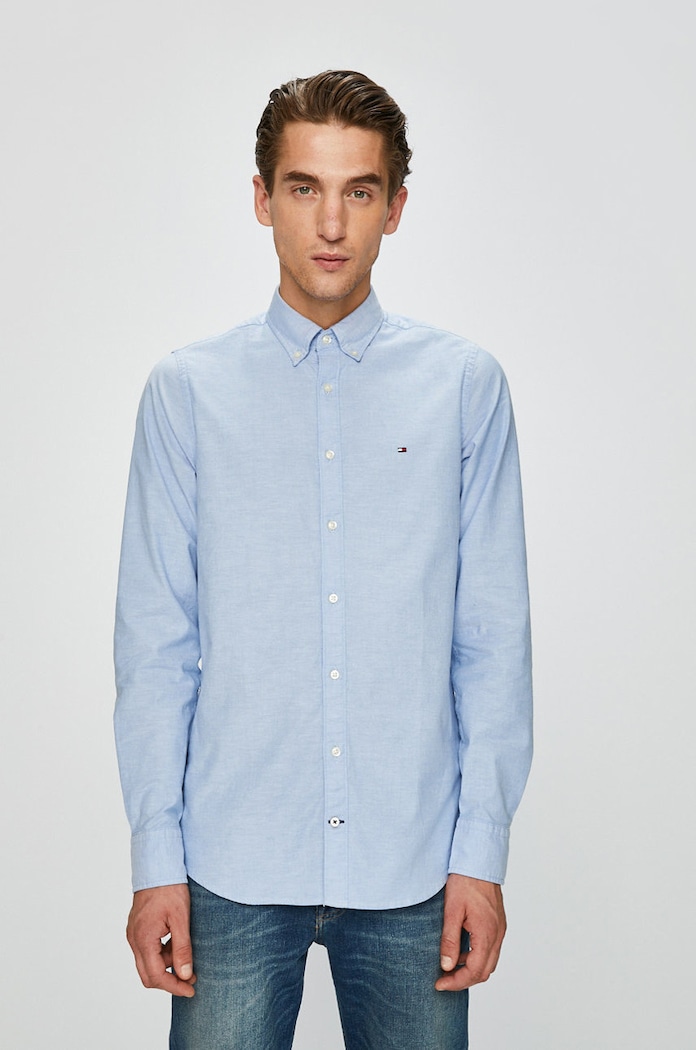 Tommy Hilfiger - Πουκάμισο slim μπλε MW0MW03745
