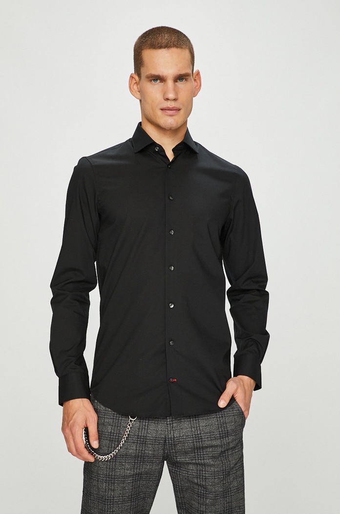 Tommy Hilfiger Tailored - Košile slim černá TT0TT01936
