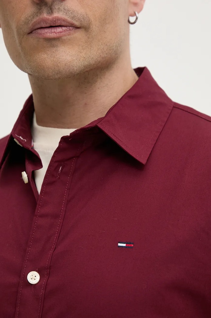 Tommy Jeans za muškarce od pamuka s elastanom bordo DM0DM04405