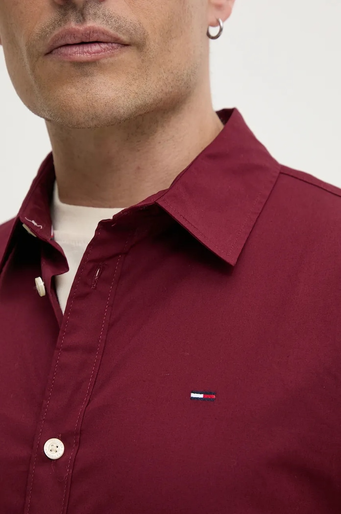 Tommy Jeans za muškarce od pamuka s elastanom bordo DM0DM04405