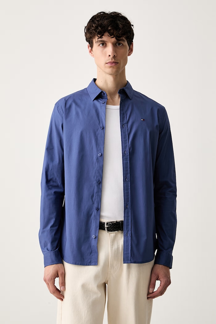 Tommy Jeans męskie bawełniane z elastanem niebieski DM0DM04405
