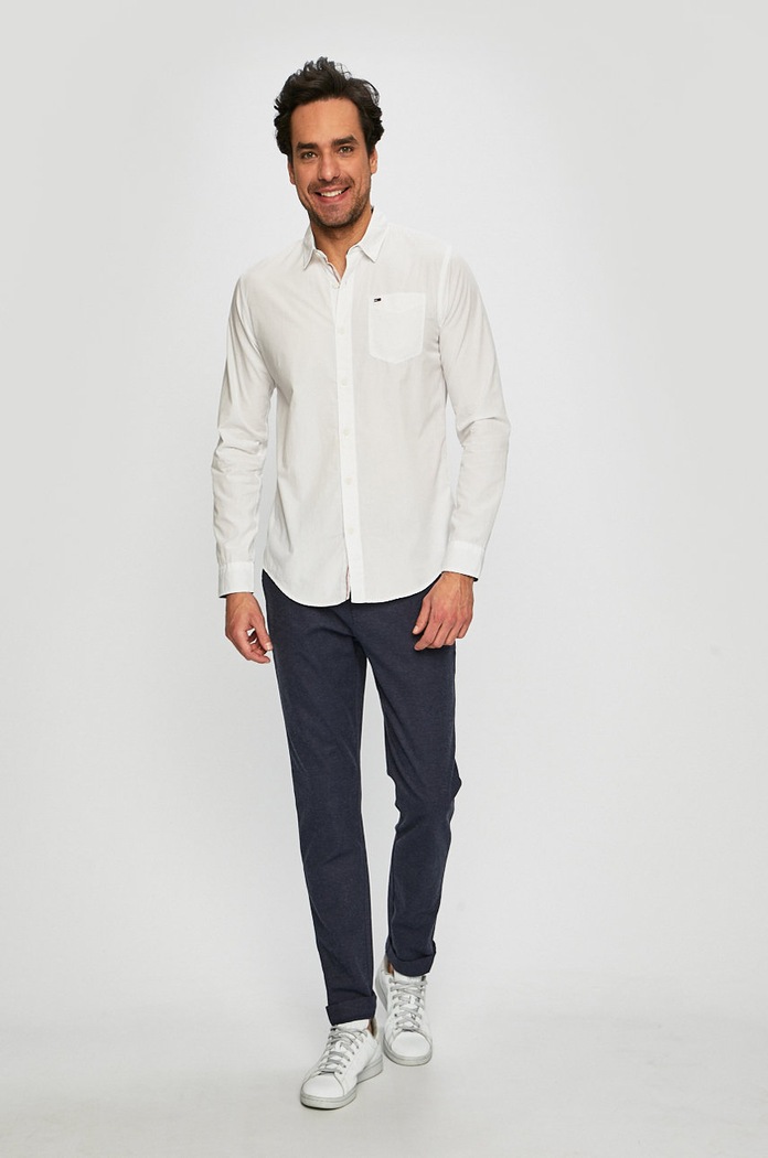 Odzież Tommy Jeans - Koszula DM0DM04406 DM0DM04406 biały